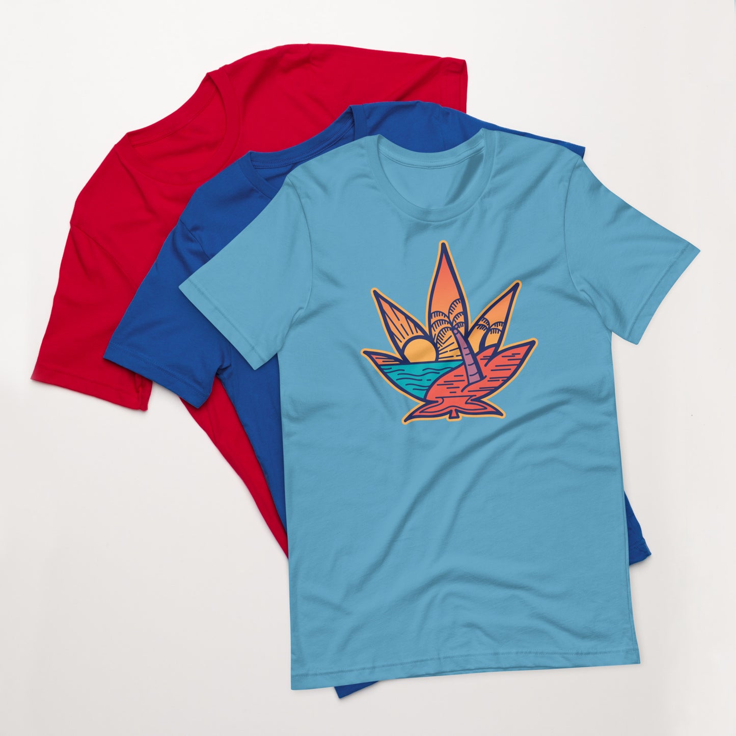 Weed Sunset Unisex t-shirt