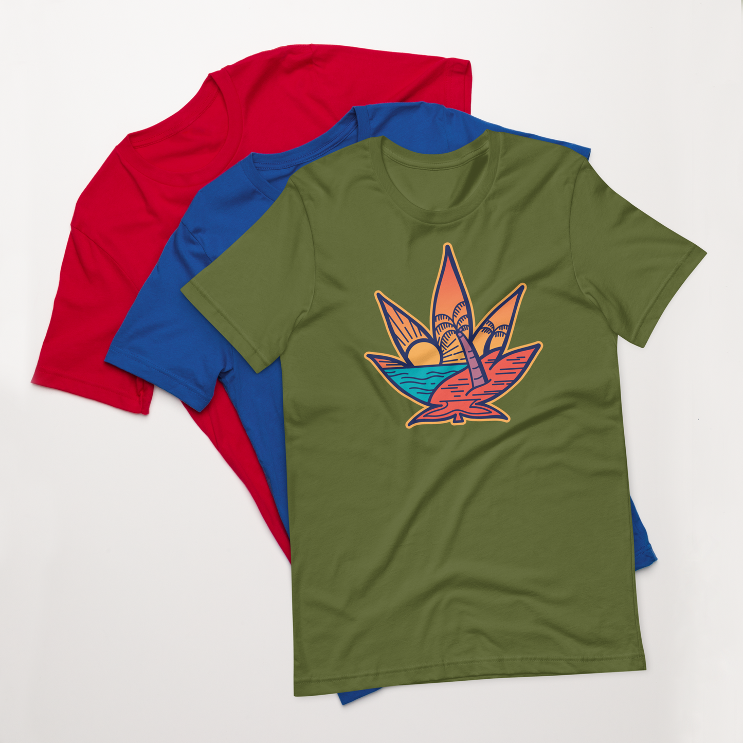 Weed Sunset Unisex t-shirt